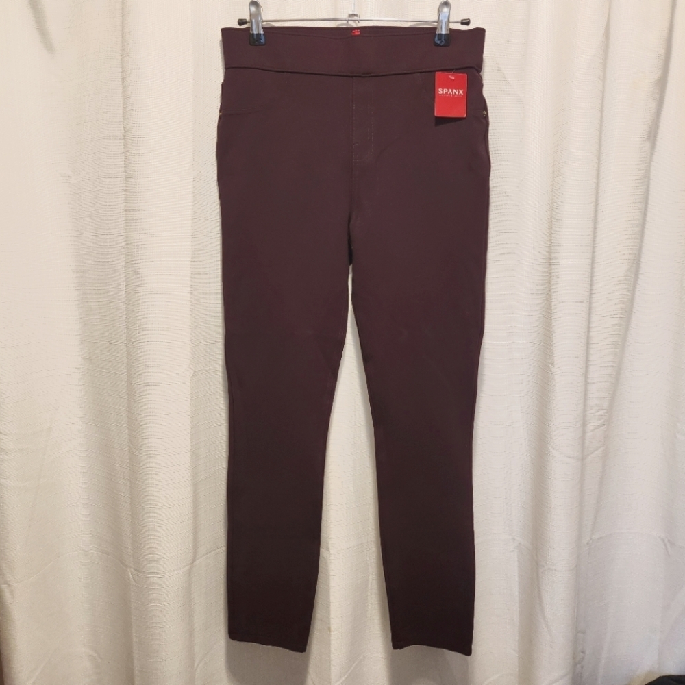 SPANX Ankle Pants in Dark Burgundy
